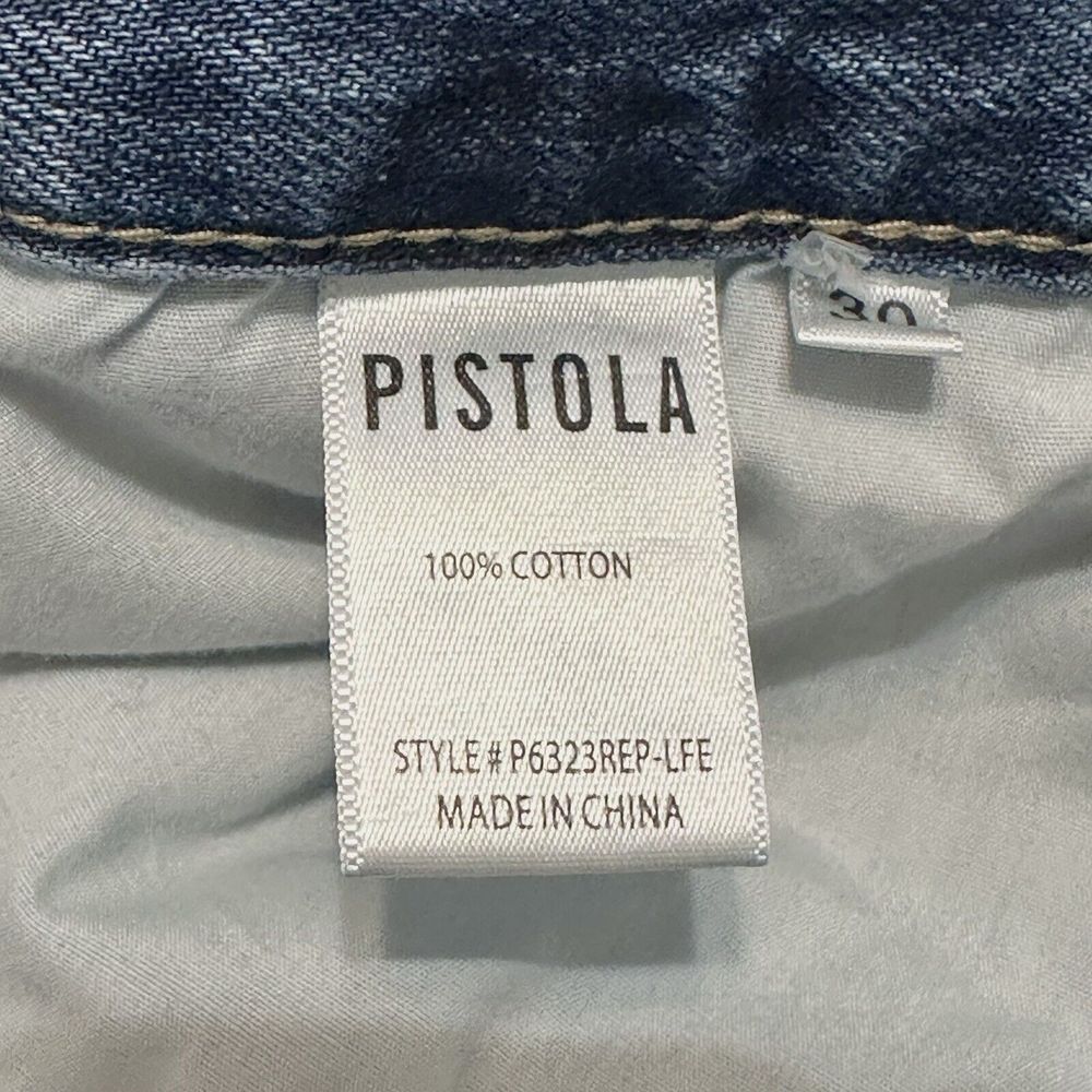 Pistola Cassie High Waist Ripped Crop Straight Leg Jeans In Los Feliz  Size 30 - Picture 8 of 16